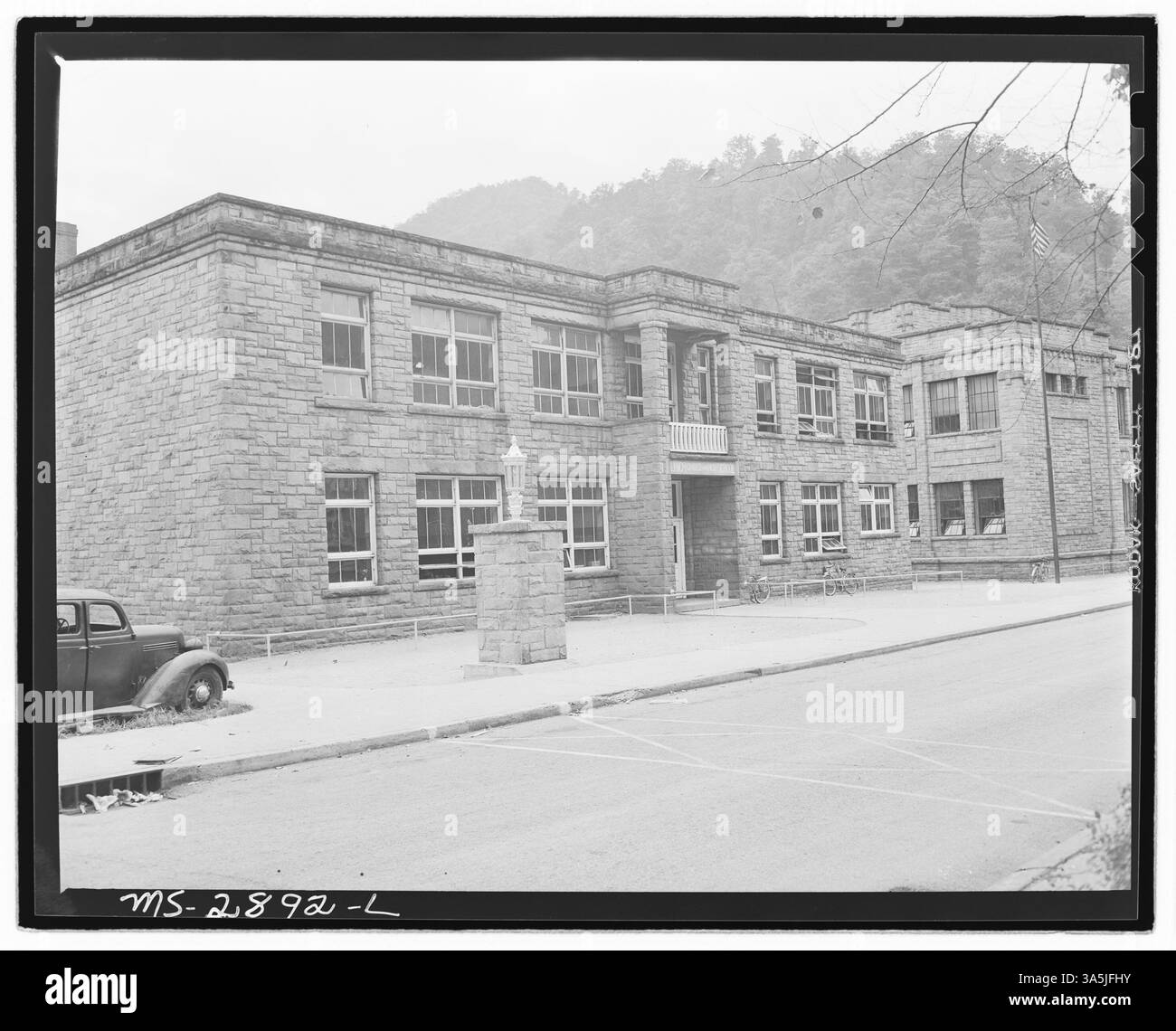 Les écoles primaires et secondaires desservant les enfants des mineurs de Lynch, comté de Harlan, Kentucky, soutenues par les opérations de la U.S. Coal & Coke Company aux mines US #30 et #31. Banque D'Images
