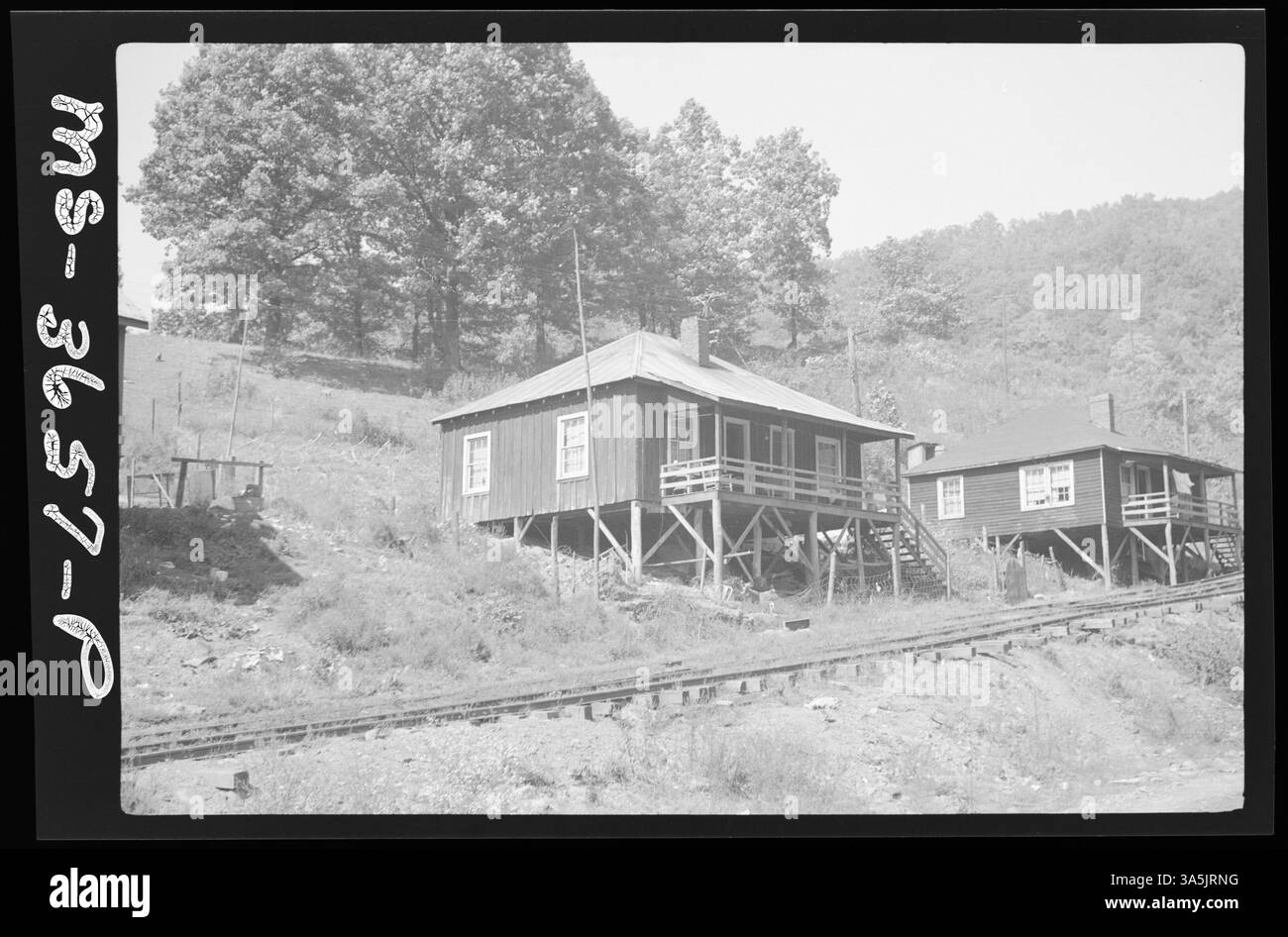 Une photographie montrant l’emplacement de la maison no 4 arpentée à la mine Dixie no 3 de la Dixie Darby Fuel Company à Verda, dans le comté de Harlan, au Kentucky. Banque D'Images