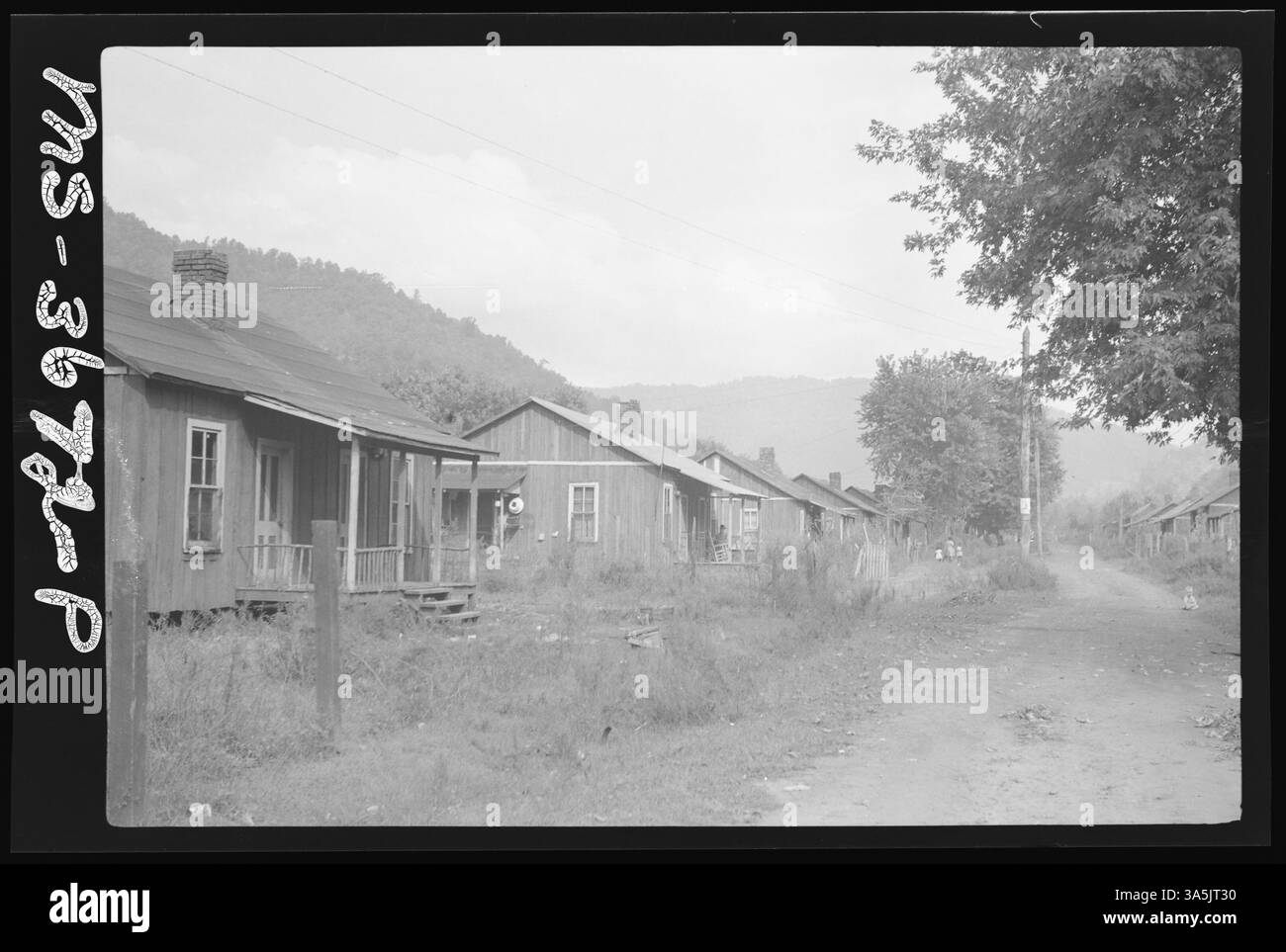 Une vue de la section noire du camp de Coxton à Chevrolet, près de la mine Crown de Blue Diamond Coal Company dans le comté de Harlan, Kentucky, représentant la communauté minière. Banque D'Images