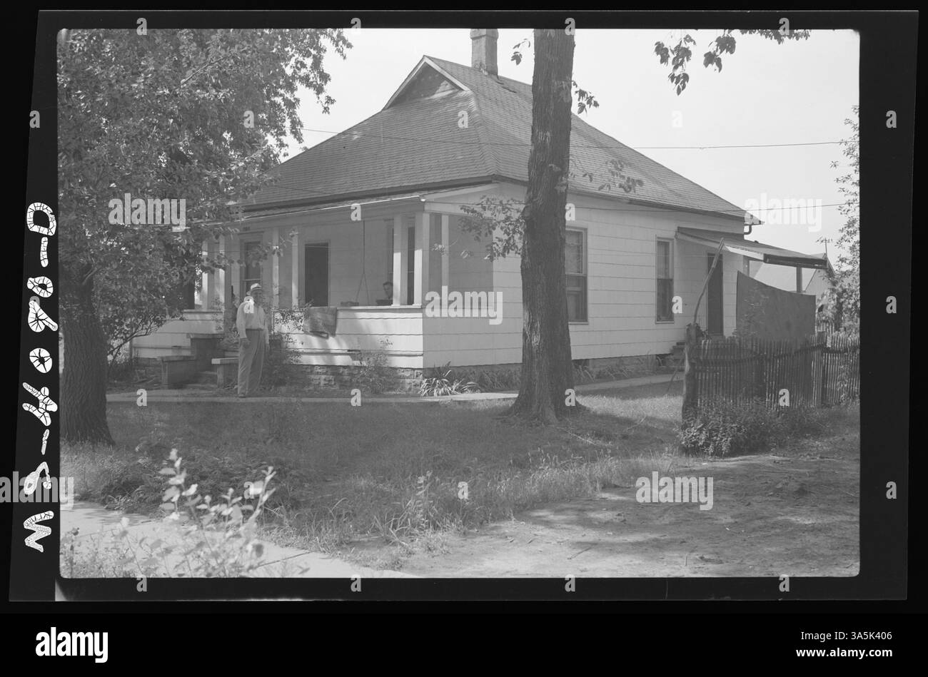 La maison privée d'un mineur à Royalton, Illinois, près de la mine #7 de Franklin Coal Corporation est montrée, mettant en évidence les conditions de vie des mineurs de charbon et de leurs familles. Banque D'Images