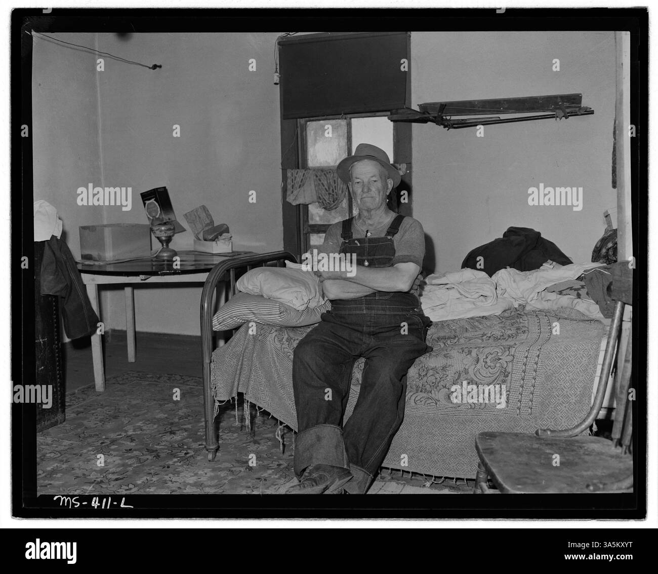 Un ancien mineur de charbon de 82 ans, qui a participé activement à la mise en place de la mine Ludlow de la Huerfano Coal Company dans le comté de Las Animas, Colorado, est revenu après avoir perdu ses droits à pension en raison d’une visite à l’extérieur de l’État. Archives nationales à College Park. Banque D'Images