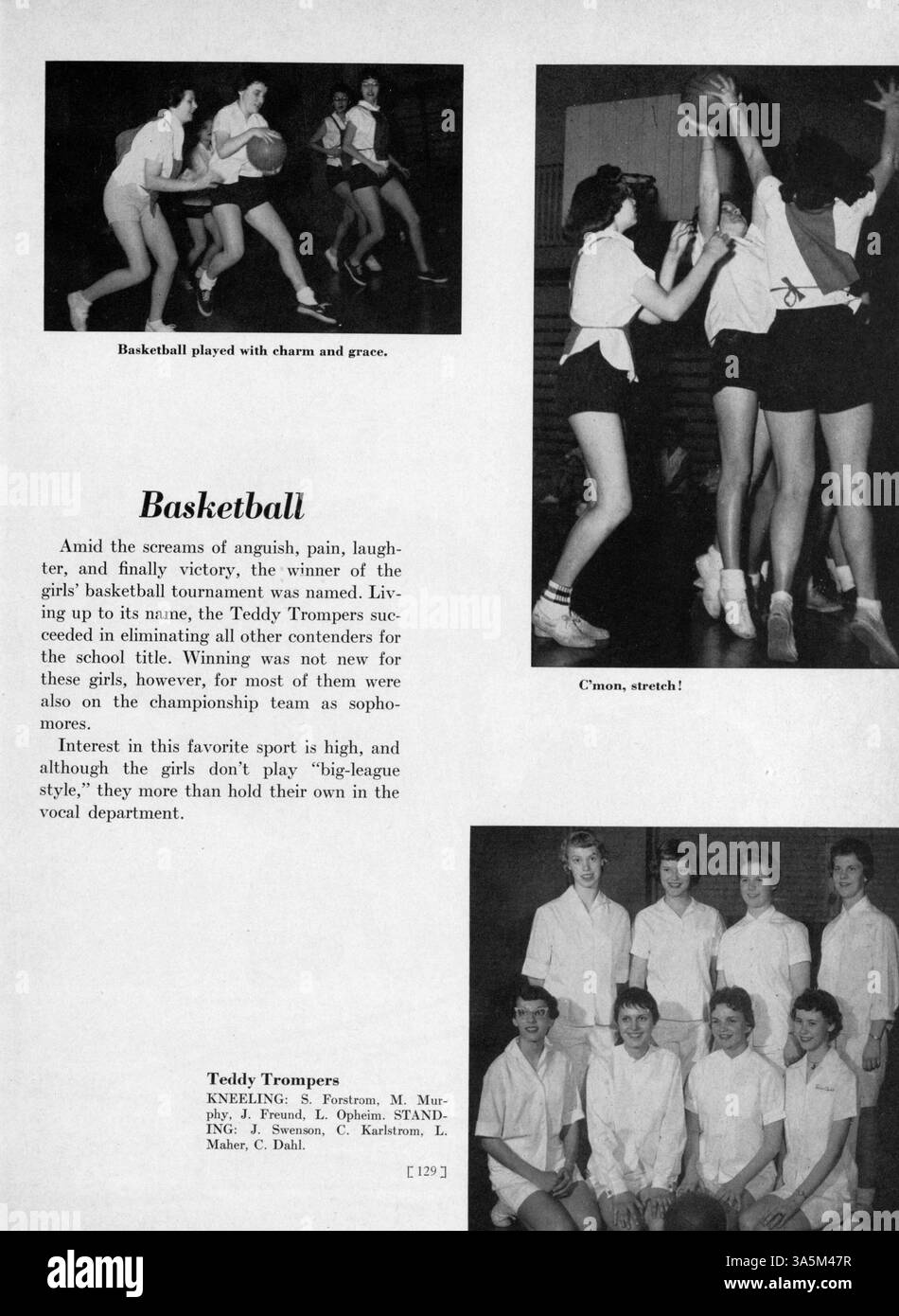 L'annuaire 'Sagamore' de 1959 du lycée Roosevelt présente les faits saillants des étudiants et des professeurs, les événements sportifs, les clubs et les activités scolaires de l'année scolaire 1958-1959. Banque D'Images