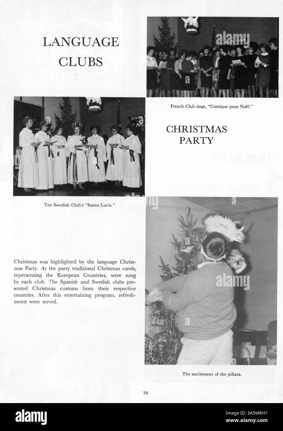 L’annuaire Tiger 1963 de South High capture l’esprit de l’année scolaire 1962-1963 en documentant les réalisations et les expériences des élèves et des enseignants, en mettant l’accent sur les contributions afro-américaines à la culture de l’école. Banque D'Images