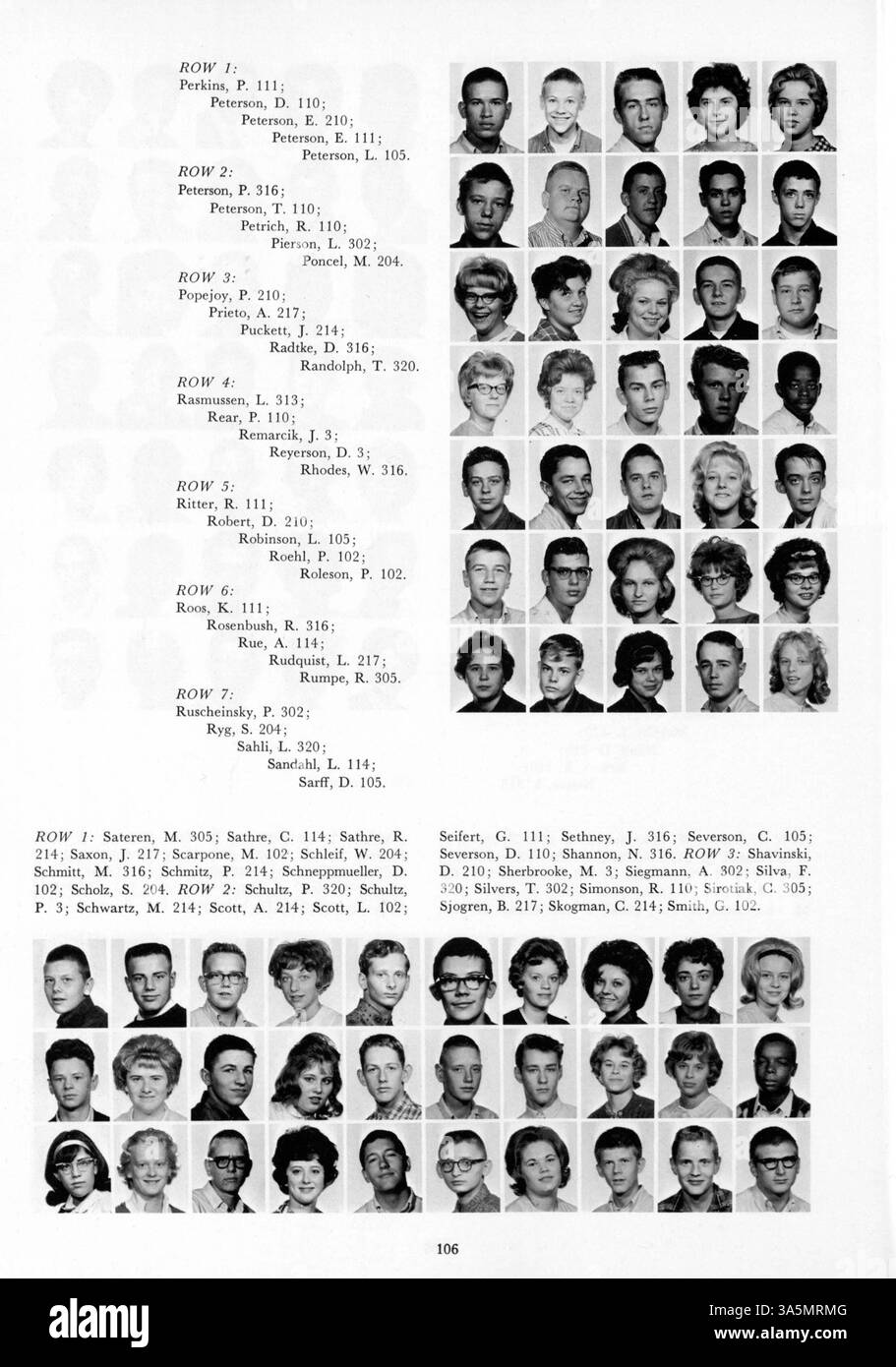 Le South High Yearbook 1963, Tiger, capture l'esprit de l'année scolaire 1962-1963 avec des portraits d'étudiants, des événements sportifs, des activités de club et des contributions des étudiants afro-américains à la communauté scolaire. Banque D'Images