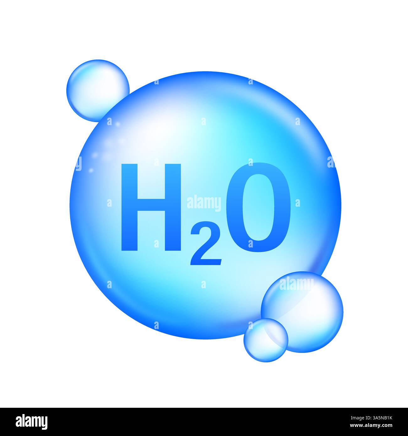 Vecteur de concept de molécule d'eau H2O Illustration de Vecteur