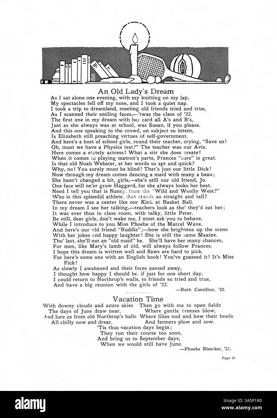 Ce Northrop Collegiate Yearbook 1921 comprend des dossiers sur la vie étudiante, les événements sportifs et les activités scolaires de l'année scolaire 1920-1921-1998, offrant une perspective historique. Banque D'Images