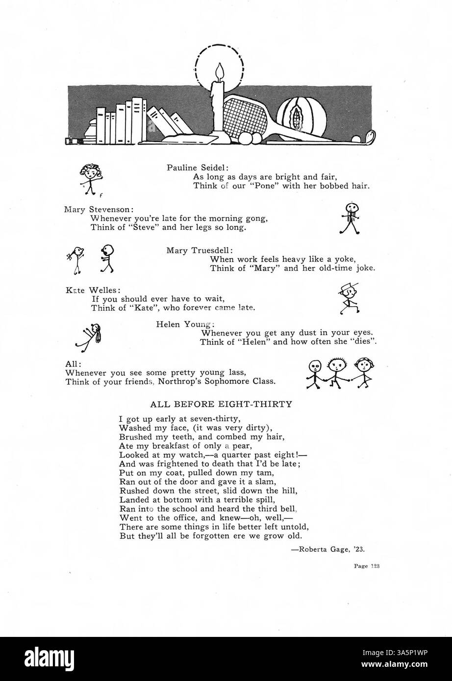 Cet annuaire 1921 présente les faits saillants de la vie étudiante, les profils des enseignants, l'athlétisme et les événements scolaires notables de l'année scolaire 1920-1921-1998. Banque D'Images