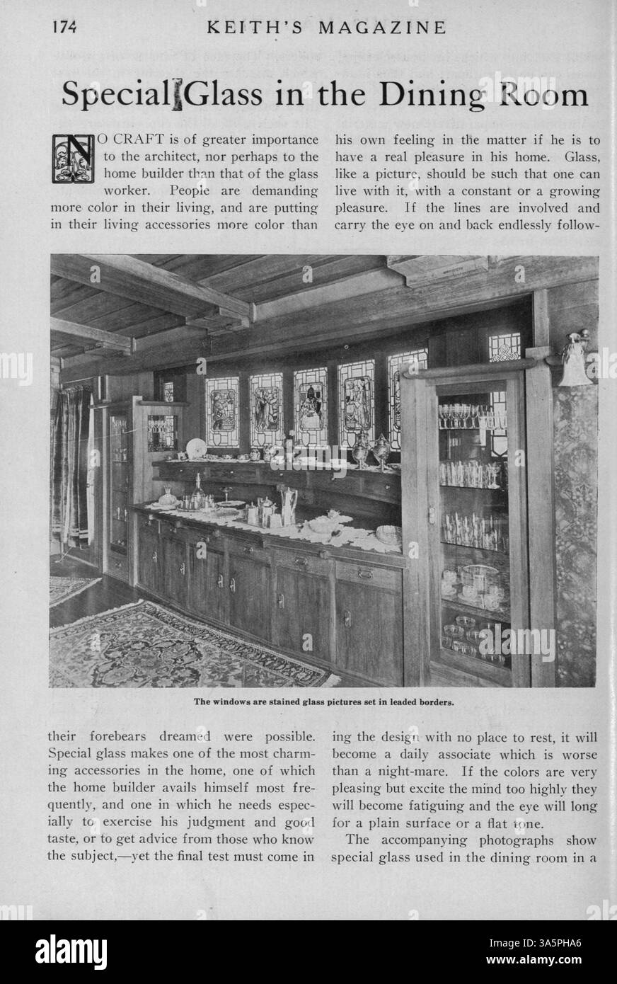 Keith's Magazine, 1916, publié par l'architecte Max L. Keith, présente des idées de conception de maison avec des photographies, des illustrations et des plans d'étage détaillés. Comprend les coûts de construction, les articles d'aménagement intérieur et paysager, et les publicités pour l'ameublement et les matériaux de construction. Certains volumes couvrent également des plans pour les églises et les écoles. Banque D'Images