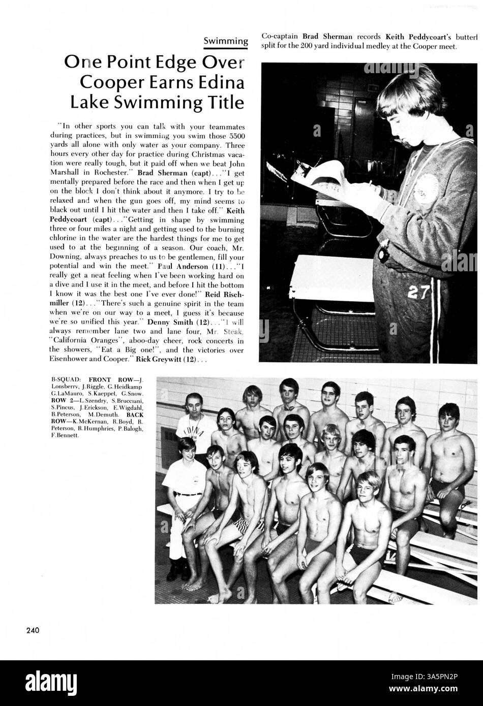 Cet annuaire « Whigrean 72 » présente les faits saillants de l'année académique 1971-1972 à Edina High School, en se concentrant sur les portraits d'élèves, les profils d'enseignants, les sports et les clubs. Banque D'Images