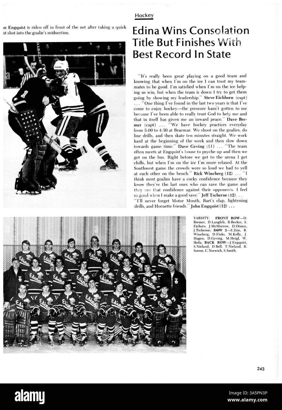 L’annuaire « Whigrean 72 » commémore l’année scolaire 1971-1972 de l’Edina High School, avec des portraits d’élèves, des profils d’enseignants, des événements sportifs et des clubs scolaires. Banque D'Images