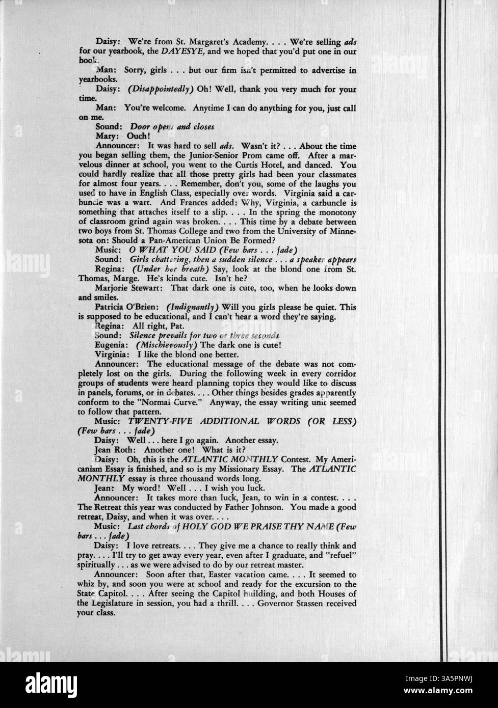 L’édition 1941 de Dayesye, l’annuaire de la Margaret’s Academy, met en lumière les réalisations des étudiants et des professeurs, les événements scolaires et les performances athlétiques et académiques de l’année scolaire 1940-1941-2016. Banque D'Images