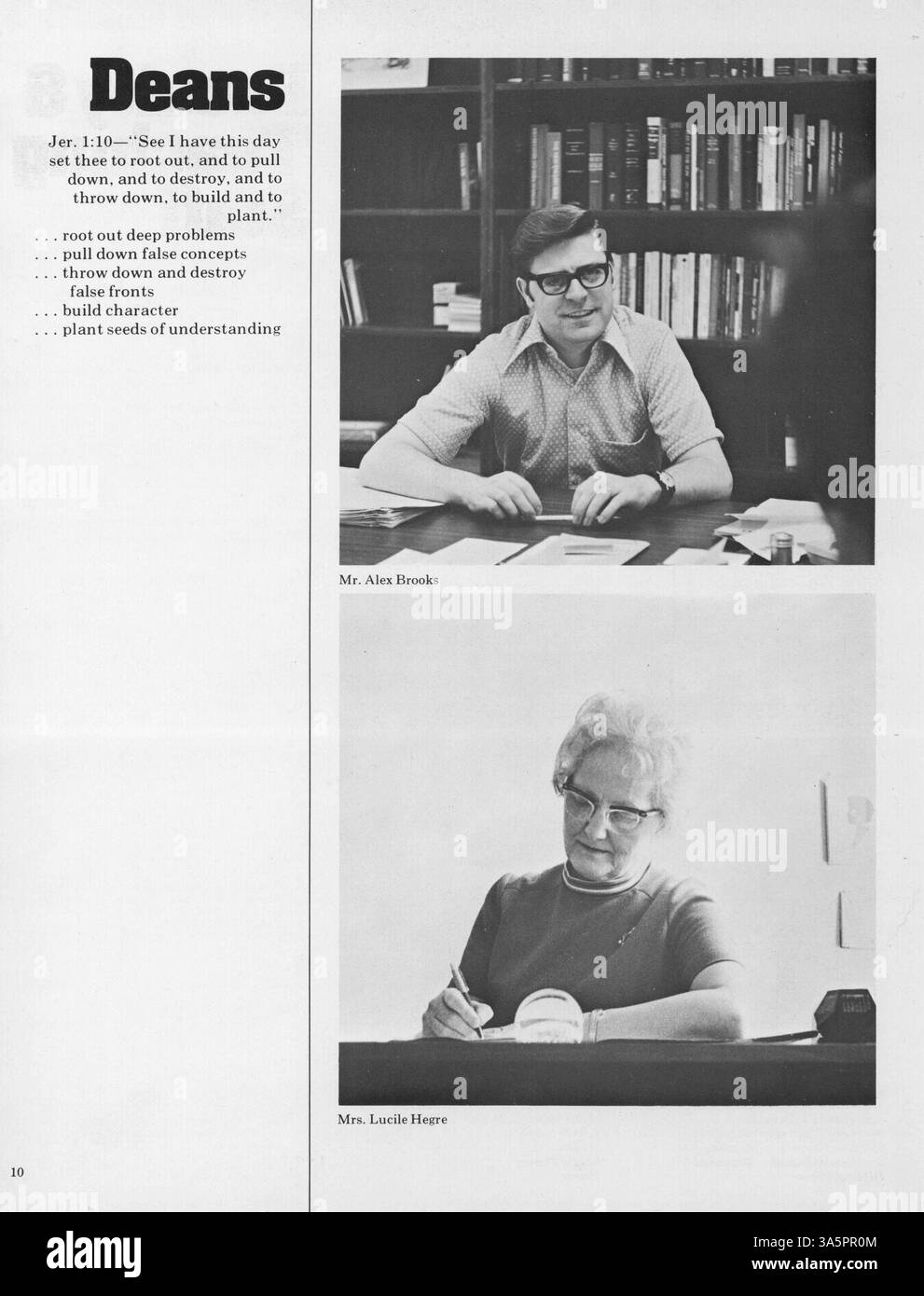 Cet annuaire 1973 du Bethany Fellowship Missionary Training Center enregistre les expériences spirituelles, académiques et sociales des étudiants et des enseignants au cours de l'année académique 1972-1973. Banque D'Images