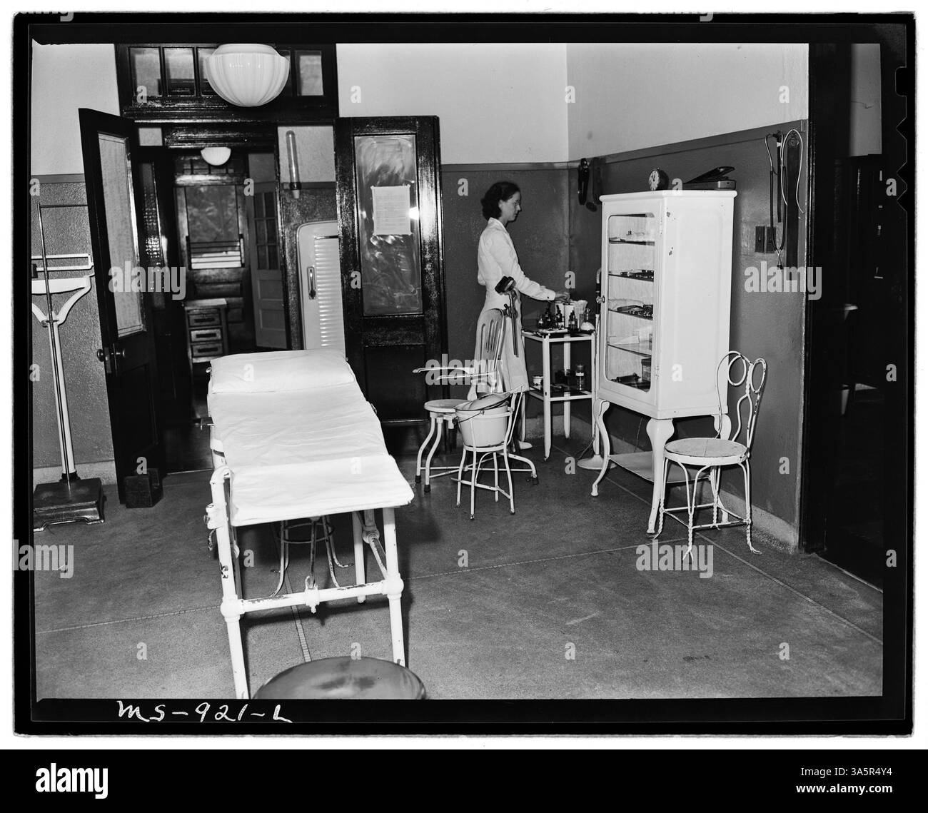 Une section du dispensaire de la mine Edgewater de Tennessee Coal, Iron & R.R. Company à Birmingham, Alabama, qui fournit des services de santé aux mineurs. Banque D'Images