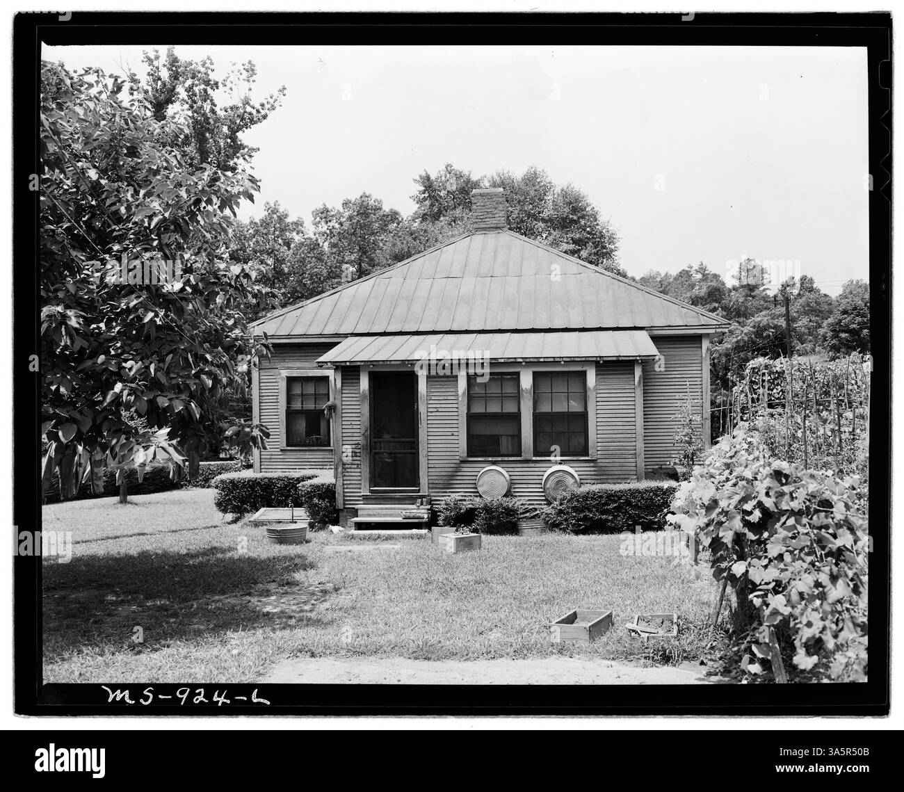 L’arrière-cour de la maison de Cecil Allgood, mineur à la mine Edgewater de Tennessee Coal, Iron & Railroad Company, située à Birmingham, en Alabama. Banque D'Images