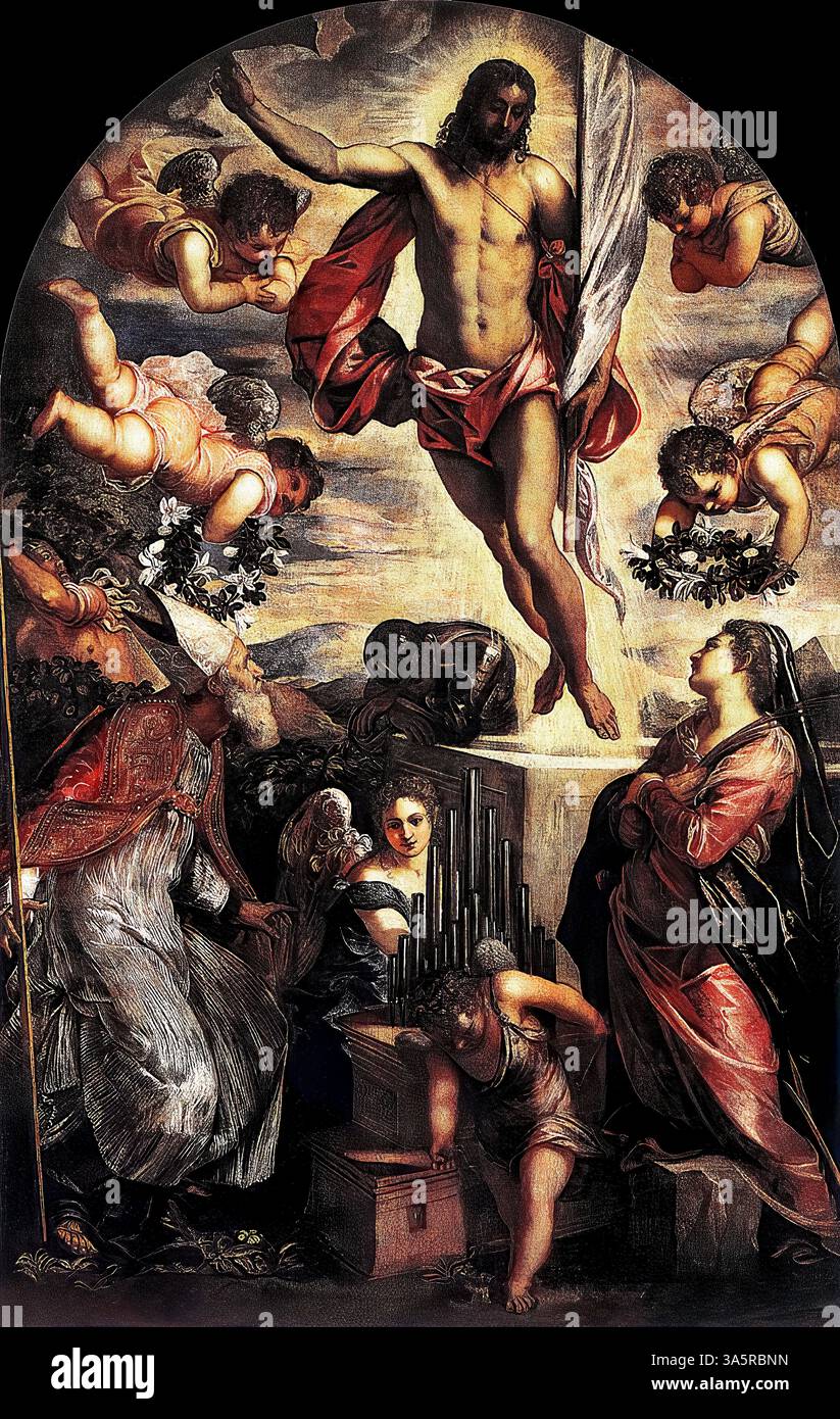Jacopo Tintoretto la Résurrection du Christ Banque D'Images
