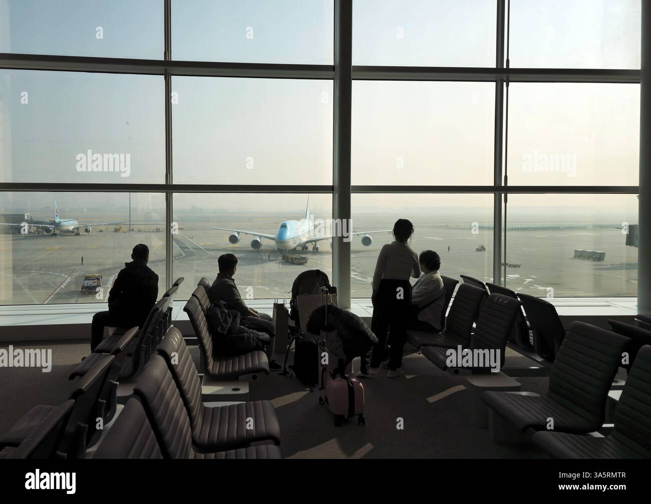 Le terminal 2 ultra-moderne de l'aéroport international d'Incheon en Corée. Banque D'Images