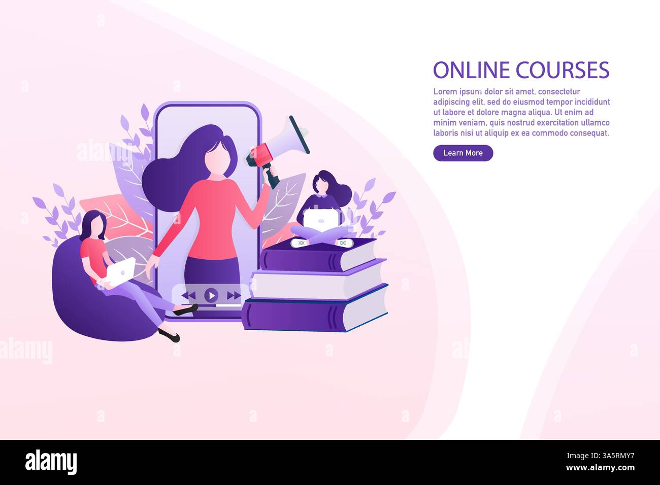 Abstrait cours en ligne personnes pour la conception de concept. Illustration abstraite. Concept d'entreprise infographie. Illustration vectorielle. Illustration de Vecteur