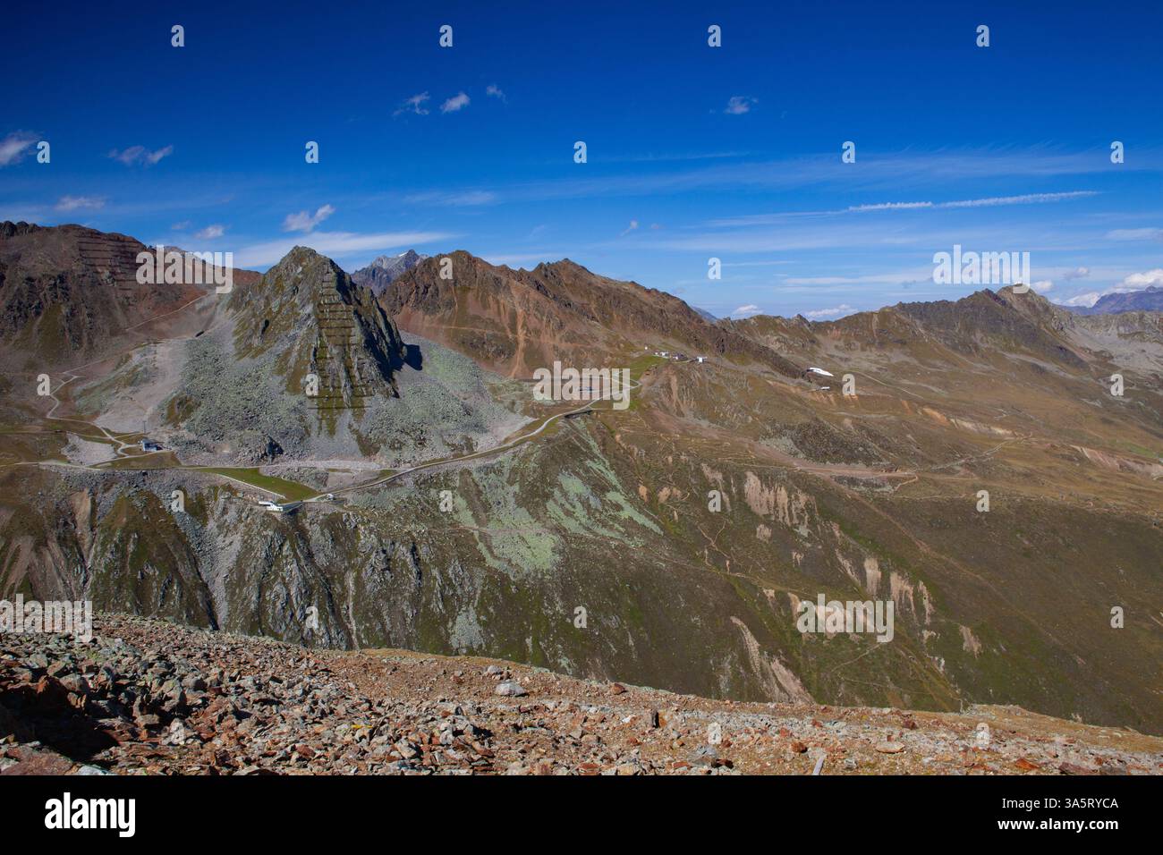 Station de ski des hautes Alpes de Soelden hors saison, Otztal, Autriche Banque D'Images