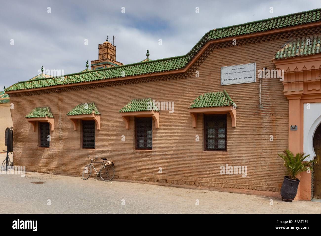 La bibliothèque de Ben Youssef Madrasa Banque D'Images