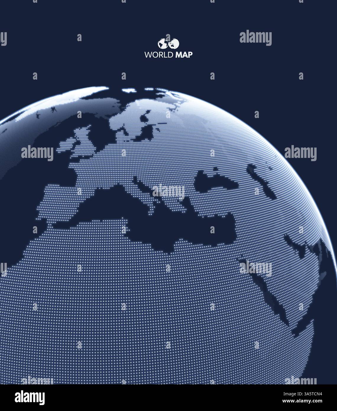 L'Afrique et l'Europe. Globe de la terre. Global business concept marketing. Style en pointillés. La conception de l'éducation, de la science, les présentations web. Illustration de Vecteur