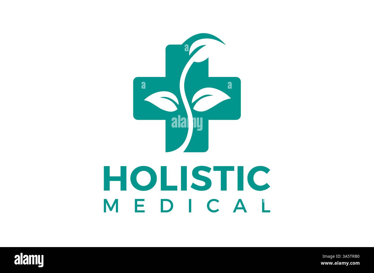 Conception holistique de logo de santé médicale, icône médicale avec arbre naturel, logo de santé mentale, logo moderne à base de plantes, phytothérapie, thérapie d'arbre de bien-être Illustration de Vecteur