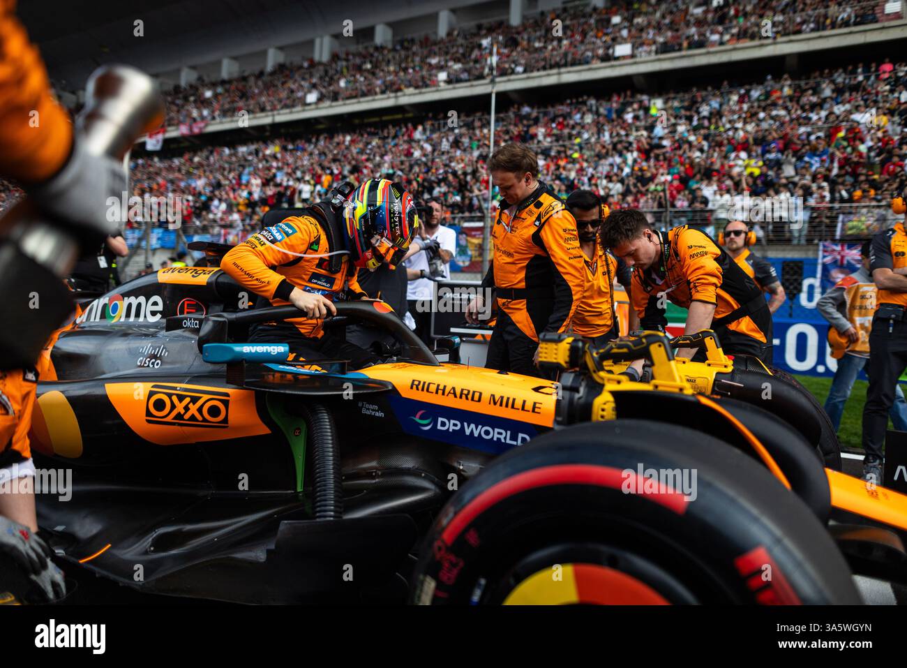 PIASTRI Oscar (aus), McLaren F1 Team MCL39, portrait lors du Grand Prix de Chine Heineken de formule 1 2025, 2ème manche du Championnat du monde FIA de formule 1 2025 du 21 au 23 mars 2025 sur le circuit international de Shanghai, à Shanghai, Chine Banque D'Images