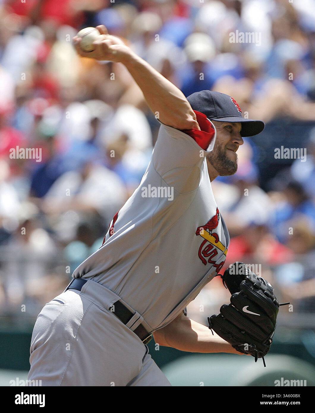 29 juin 2008 - lanceur Louis Cardinals débutant Braden Looper lance en première manche contre les Royals de Kansas City au stade Kauffman de Kansas City, Missouri, le dimanche 29 juin 2008. (John Sleezer/Kansas City Star/MCT) (image crédit : © John Sleezer/MCT/ZUMAPRESS.com) Banque D'Images