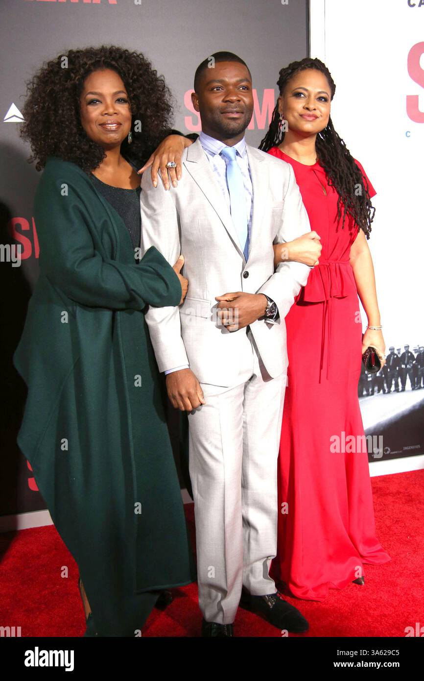 Dec. 14, 2014 - New York, New York, États-Unis - la première New-yorkaise de ''Selma''. Le Ziegfeld Theater, New York. 14 décembre 2014.photos par , photos Inc 2014.OPRAH WINFREY, DAVID OYELOWO, AVA DUVERNAY(crédit image : © Sonia Moskowitz/Globe photos/ZUMA Wire) Banque D'Images