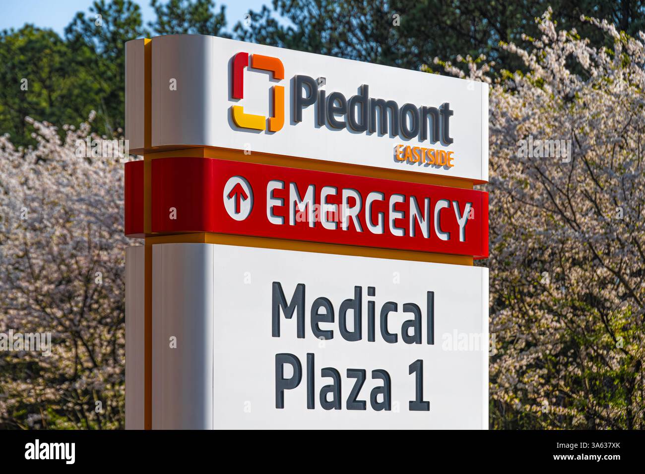 Panneau d'entrée du Piedmont Eastside Medical Center à Snellville, Géorgie. (ÉTATS-UNIS) Banque D'Images