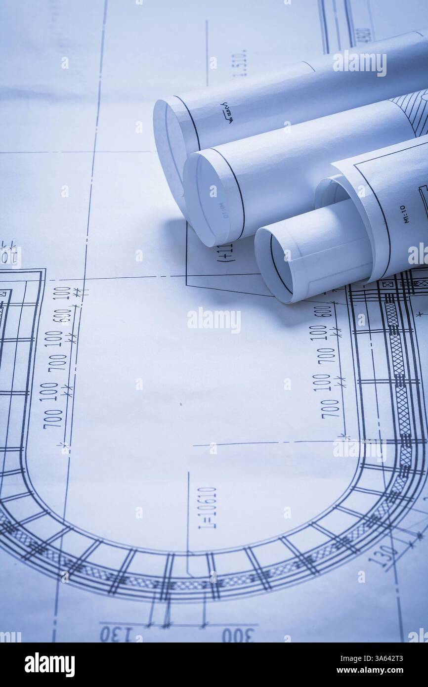 Plans de construction et concept d'architecture Banque D'Images