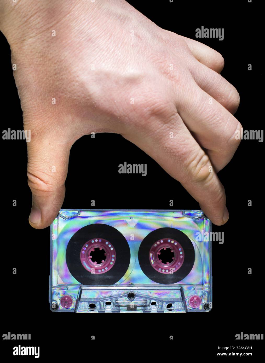 Cassette Vintage sur fond sombre Banque D'Images