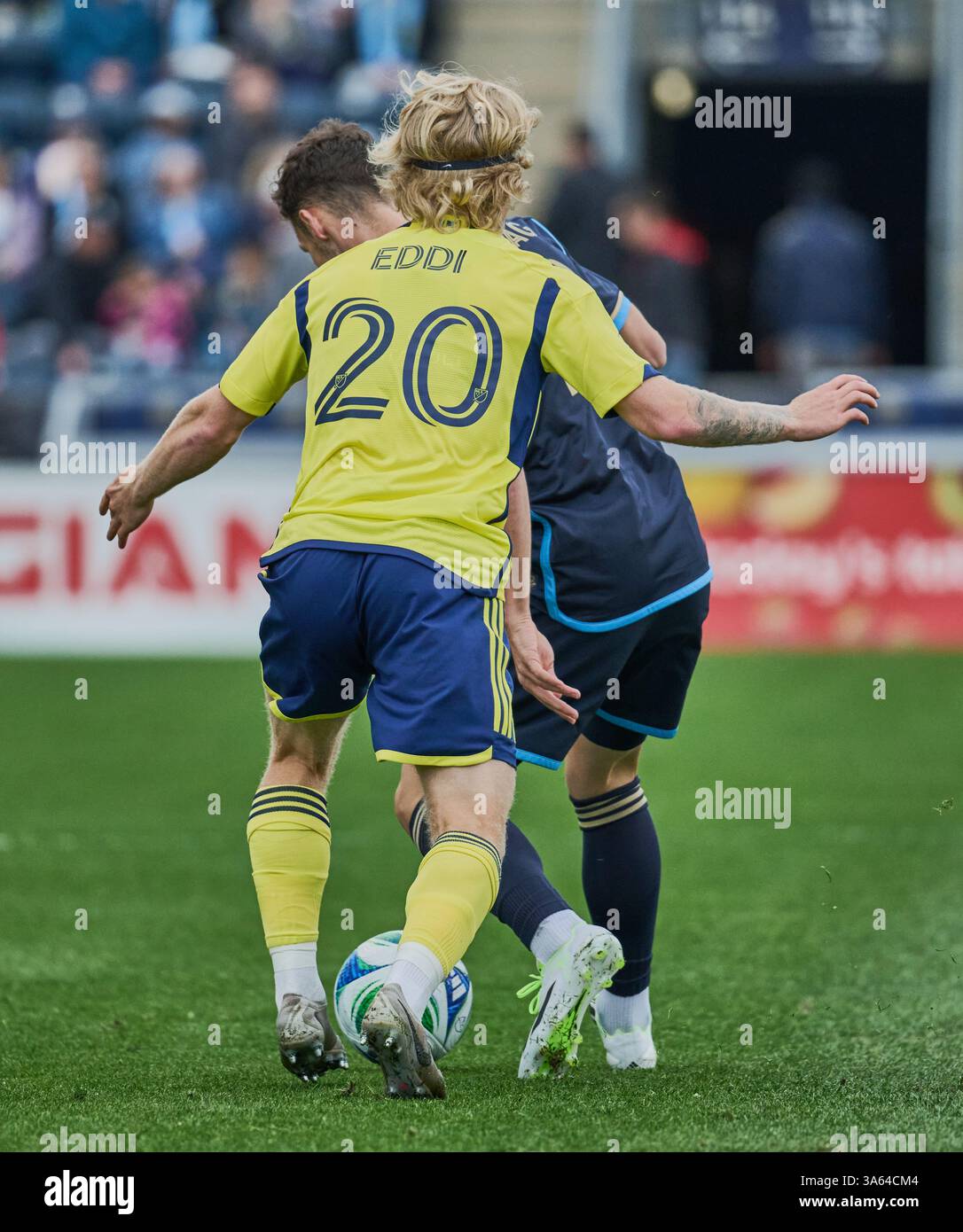 CHESTER, PA, États-Unis - 16 MARS 2025 : MLS match entre Philadelphia Union et Nashville SC au Subaru Park. ***USAGE ÉDITORIAL SEULEMENT*** Banque D'Images