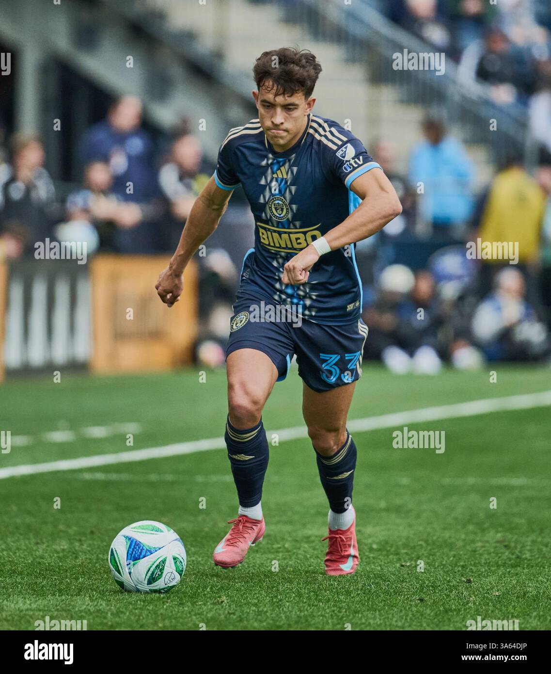 CHESTER, PA, États-Unis - 16 MARS 2025 : MLS match entre Philadelphia Union et Nashville SC au Subaru Park. ***USAGE ÉDITORIAL SEULEMENT*** Banque D'Images