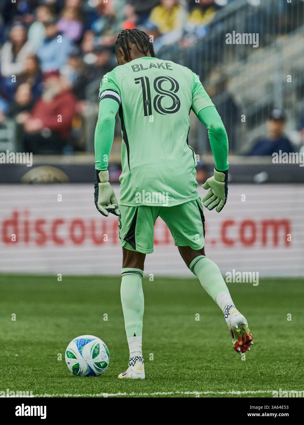 CHESTER, PA, États-Unis - 16 MARS 2025 : MLS match entre Philadelphia Union et Nashville SC au Subaru Park. ***USAGE ÉDITORIAL SEULEMENT*** Banque D'Images