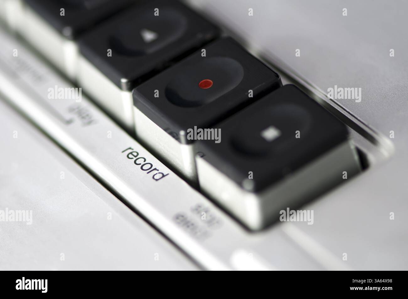 Lecteur de cassette Vintage boutons. Bouton play Banque D'Images