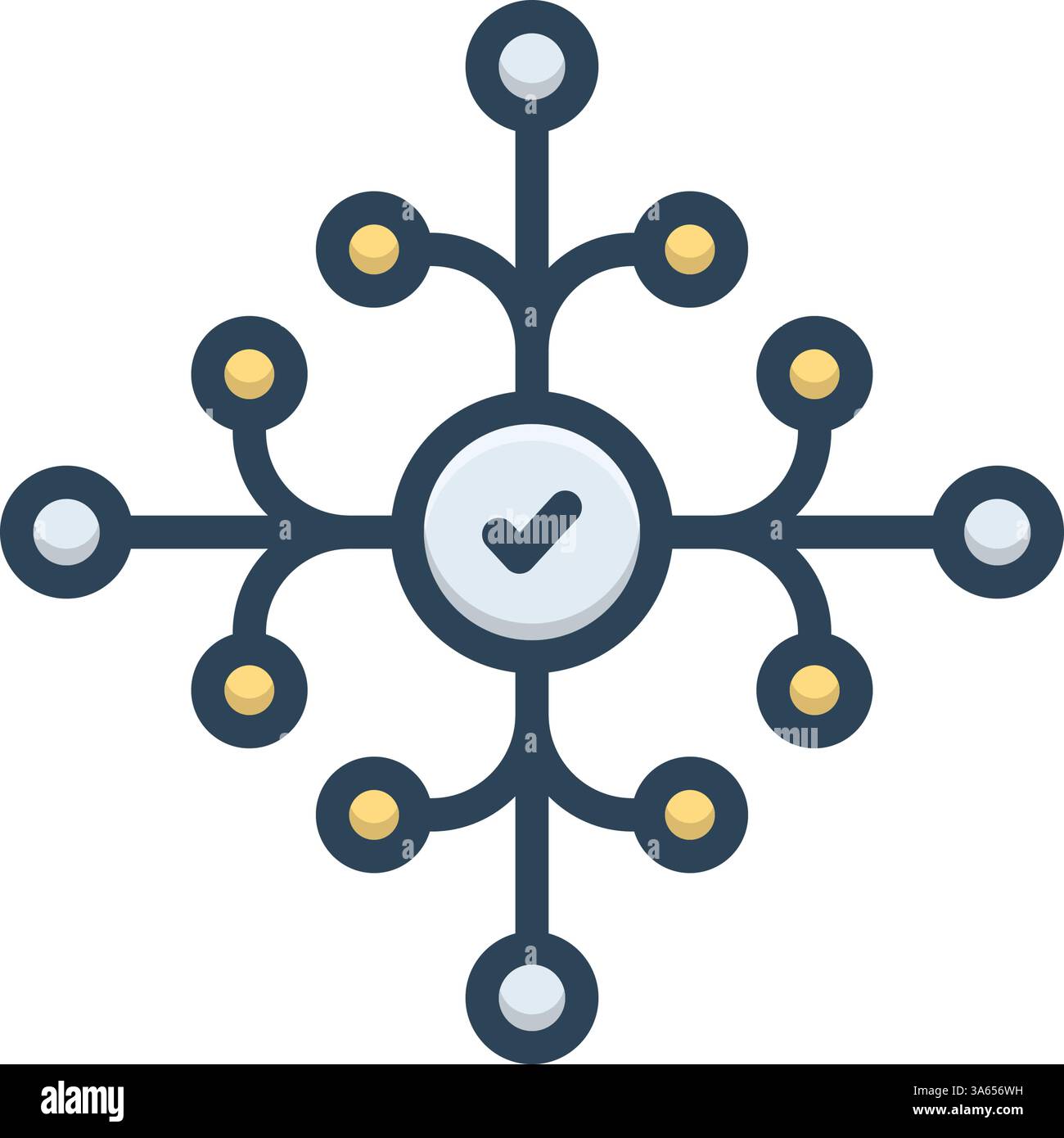 Icône de connexions connectées Illustration de Vecteur