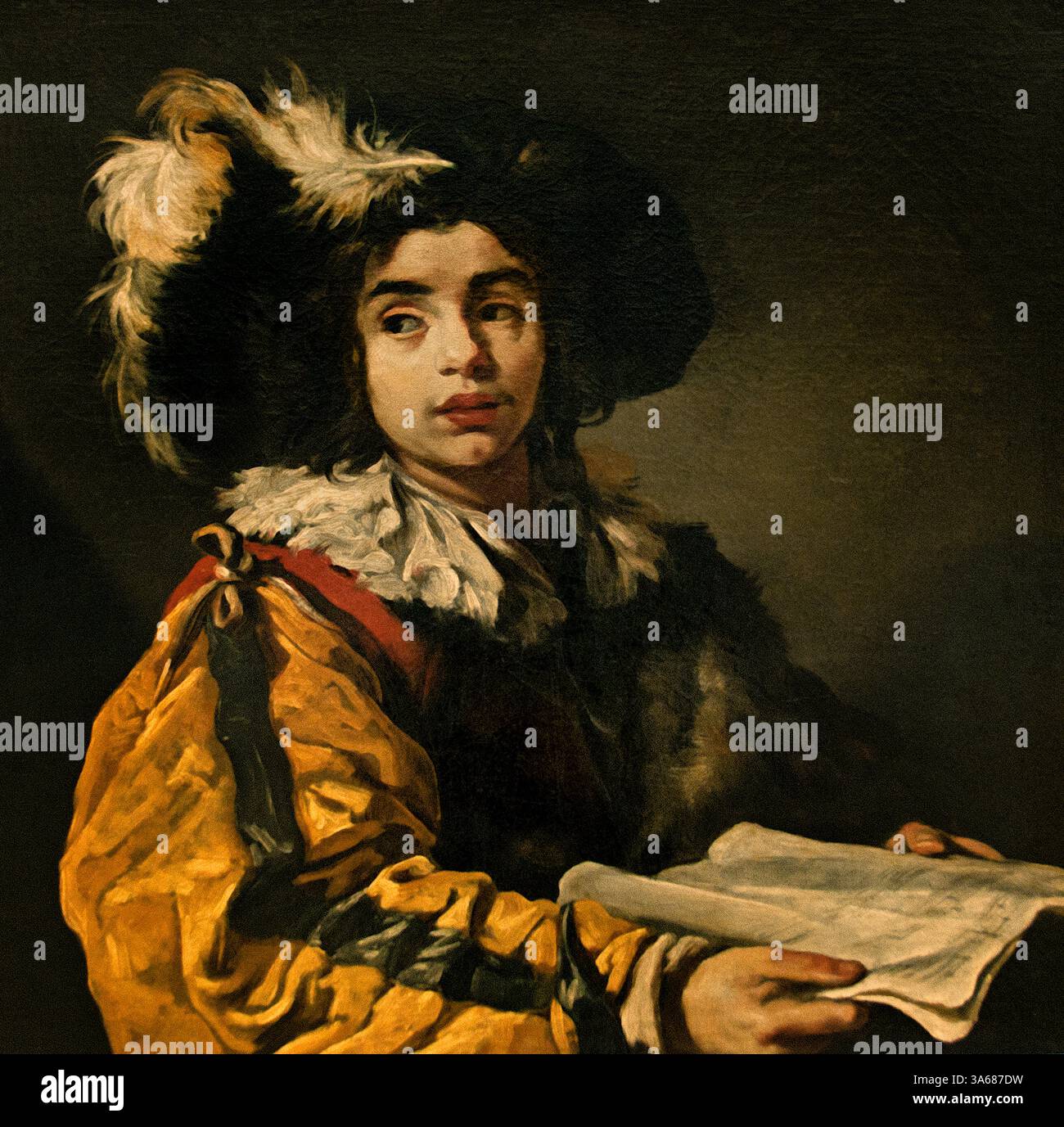 Le jeune chanteur - le jeune chanteur 1622 par Claude Vignon 1593-1670 France Français Français, Louvre France Musée des Beaux-Arts Paris. Banque D'Images