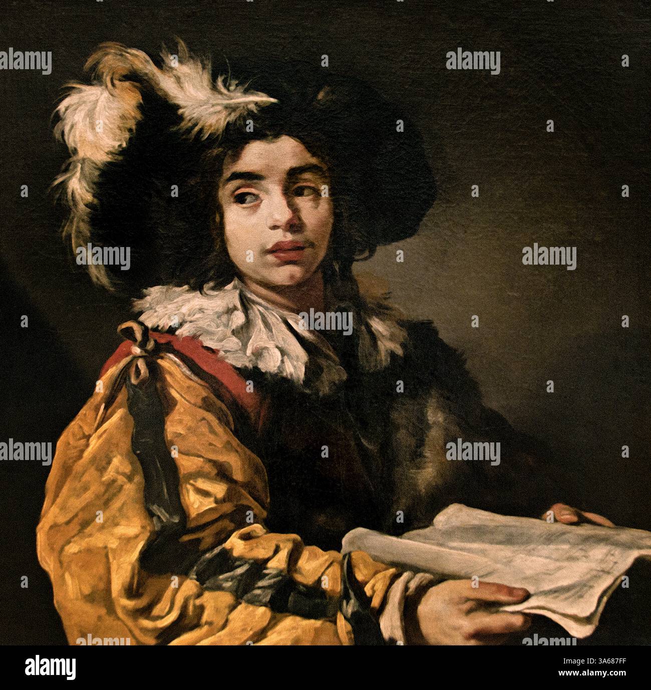 Le jeune chanteur - le jeune chanteur 1622 par Claude Vignon 1593-1670 France Français Français, Louvre France Musée des Beaux-Arts Paris. Banque D'Images