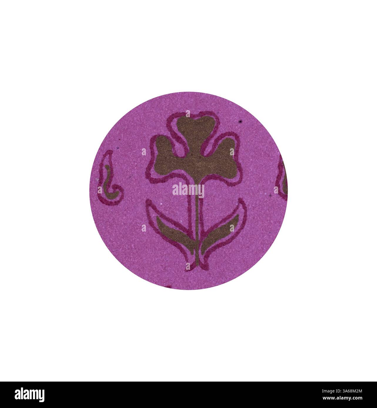 Un motif circulaire éclatant orné d'une fleur stylisée, entouré de formes fantaisistes aux teintes complémentaires, créant un motif floral saisissant. Art classique avec une touche moderne réinventé par Artotop, transformé Persian Ornament Banque D'Images