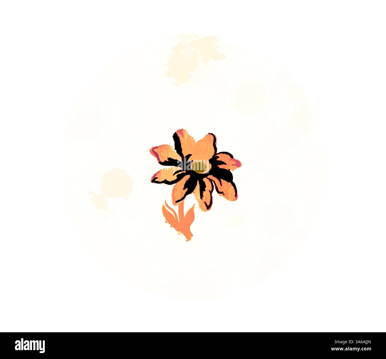 Une fleur délicate avec des pétales doux et un centre sombre saisissant, sur un fond clair qui souligne sa beauté et sa simplicité. Art classique avec une touche moderne réinventé par Artotop, transformé les tissus français, première moitié du XIXe siècle Banque D'Images Une fleur délicate avec des pétales doux et un centre sombre saisissant, sur un fond clair qui souligne sa beauté et sa simplicité. Art classique avec une touche moderne réinventé par Artotop, transformé les tissus français, première moitié du XIXe siècle Banque D'Images