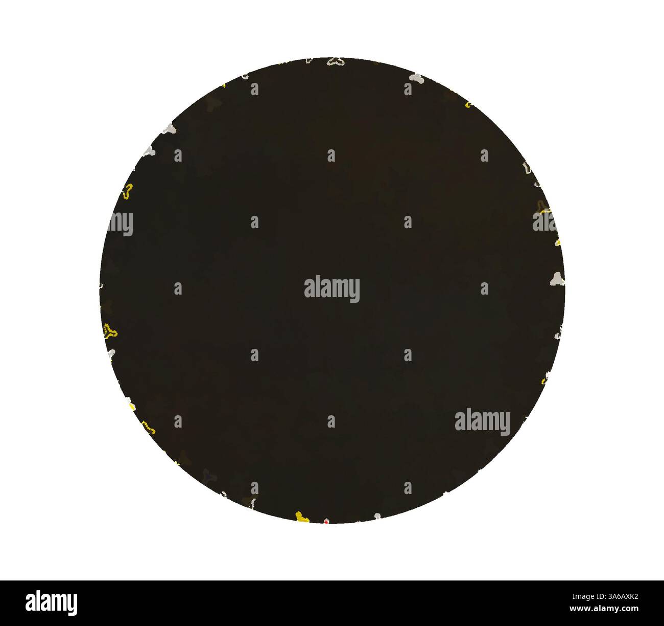 Un design circulaire avec un fond sombre orné de formes de papillon délicates et colorées dispersées autour du bord. Art classique avec une touche moderne réinventé par Artotop, transformé les tissus français, première moitié du XIXe siècle Banque D'Images