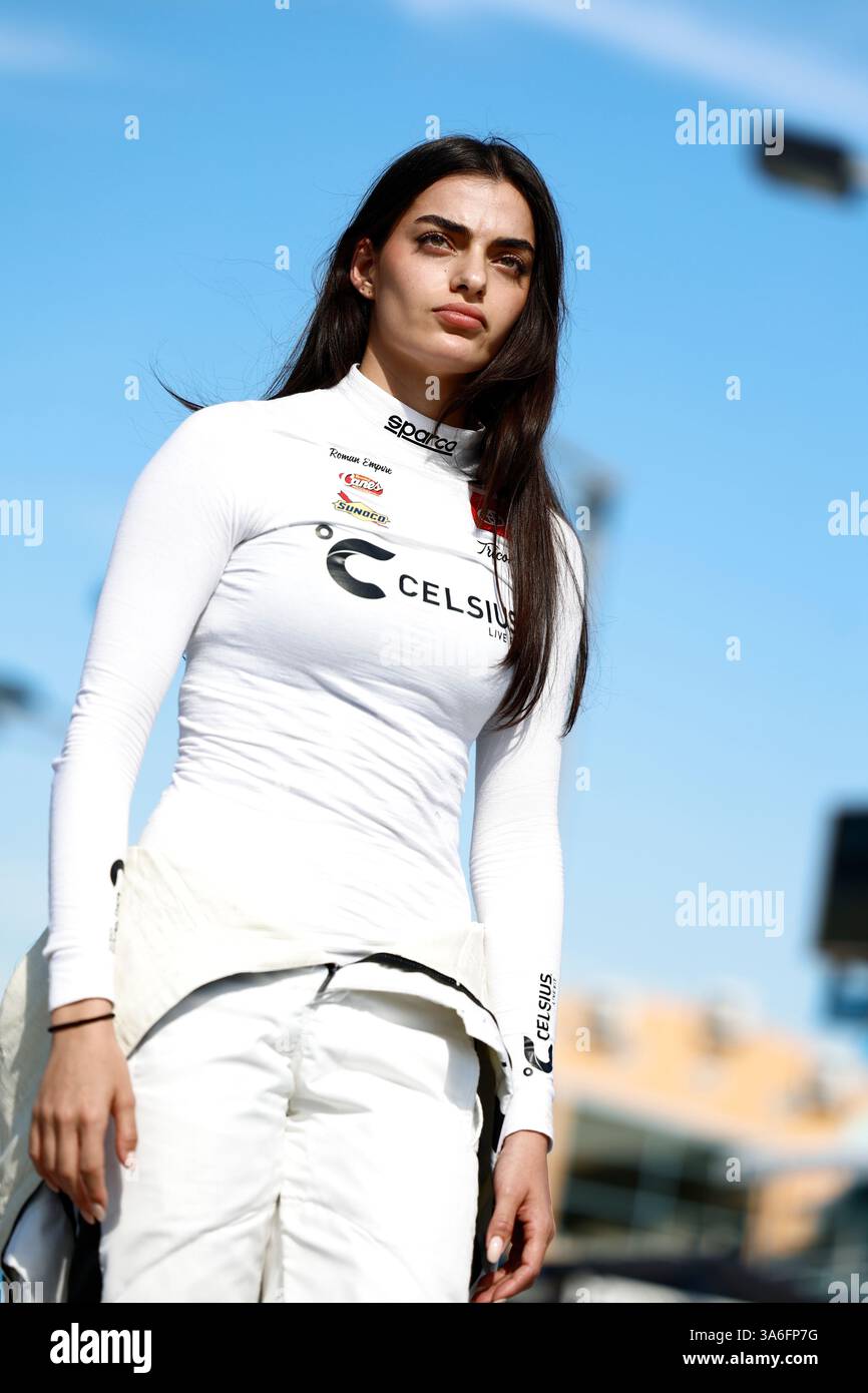 21 mars 2025-Homestead, FL : Toni Breidinger (5) se prépare à se qualifier pour le Baptist Health 200 à Homestead, FL. Banque D'Images