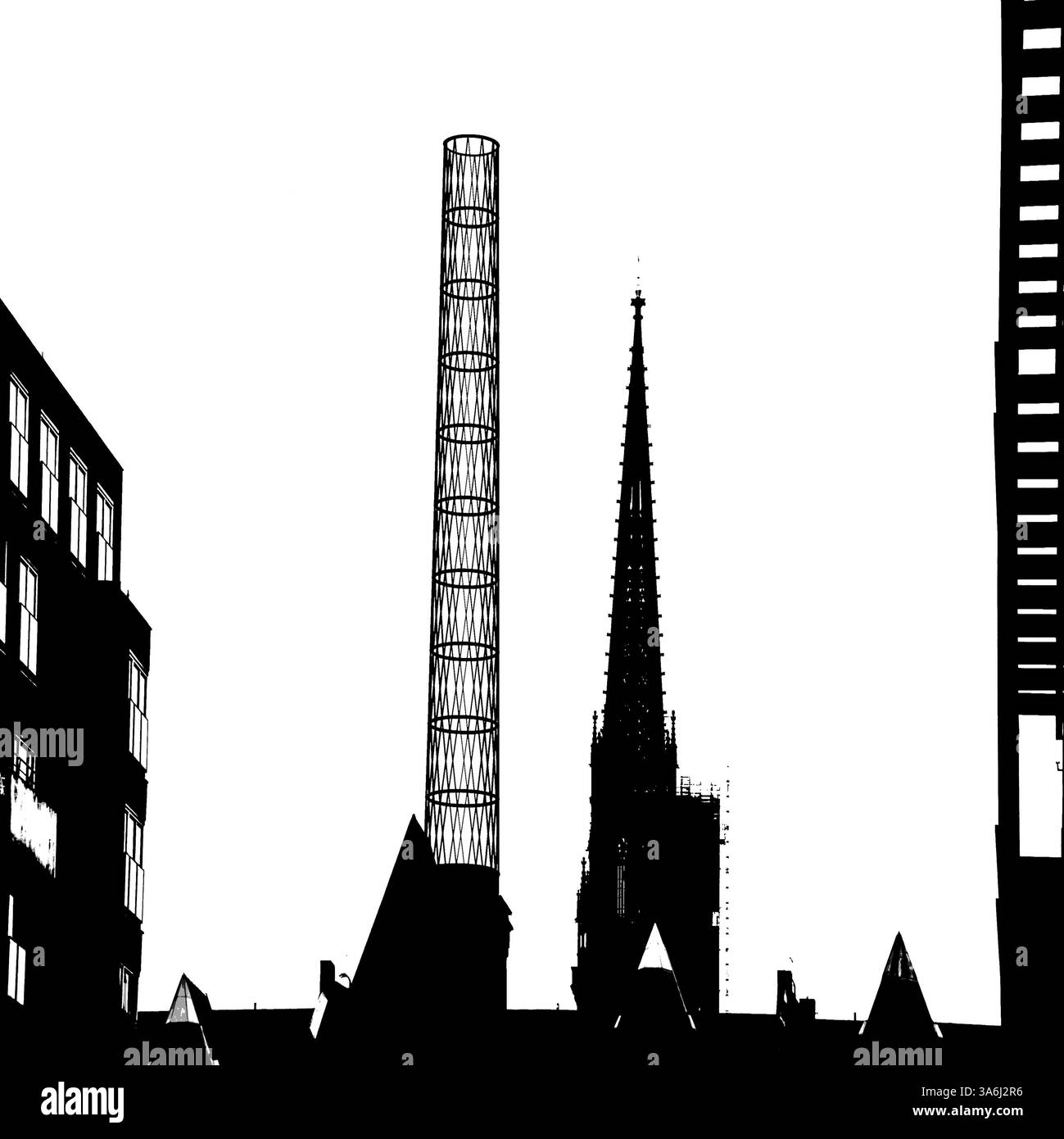 Cheminée à la chaufferie Speicherstadt Banque D'Images