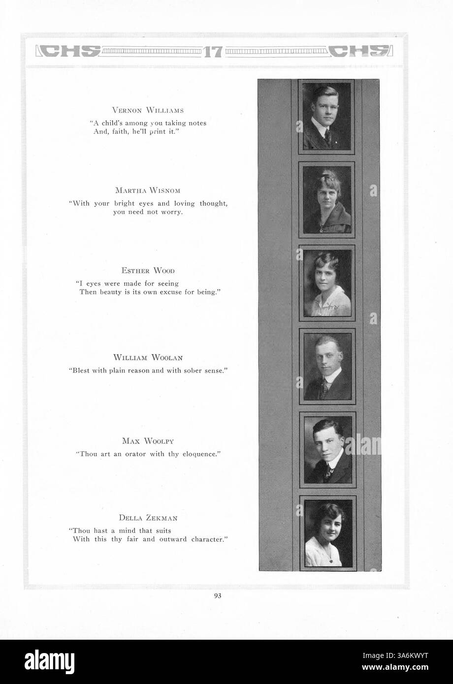 L'édition 1917 de l'Annuaire Centralian de Central High School présente les diverses activités scolaires de l'année scolaire 1916-1917, y compris l'athlétisme, les clubs et les profils des professeurs. Il met en lumière les réalisations des étudiants afro-américains au sein de la communauté scolaire. Banque D'Images