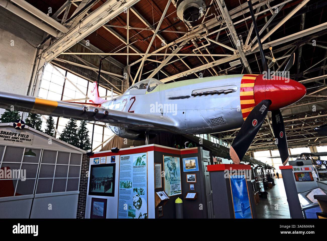 P-51D réplique, American Airpower Museum, Republic Airport, Farmingdale, long Island, NY Banque D'Images