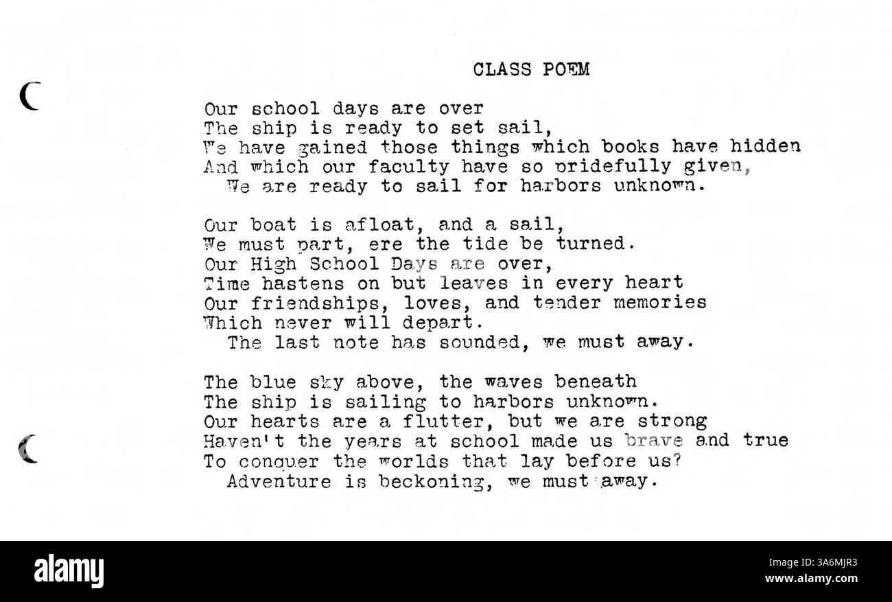 Le Mound High Yearbook de 1932 commémore l'année scolaire 1931-1932 en présentant des athlètes, des clubs scolaires et des portraits d'élèves et d'enseignants, qui ne sont pas étiquetés. Banque D'Images