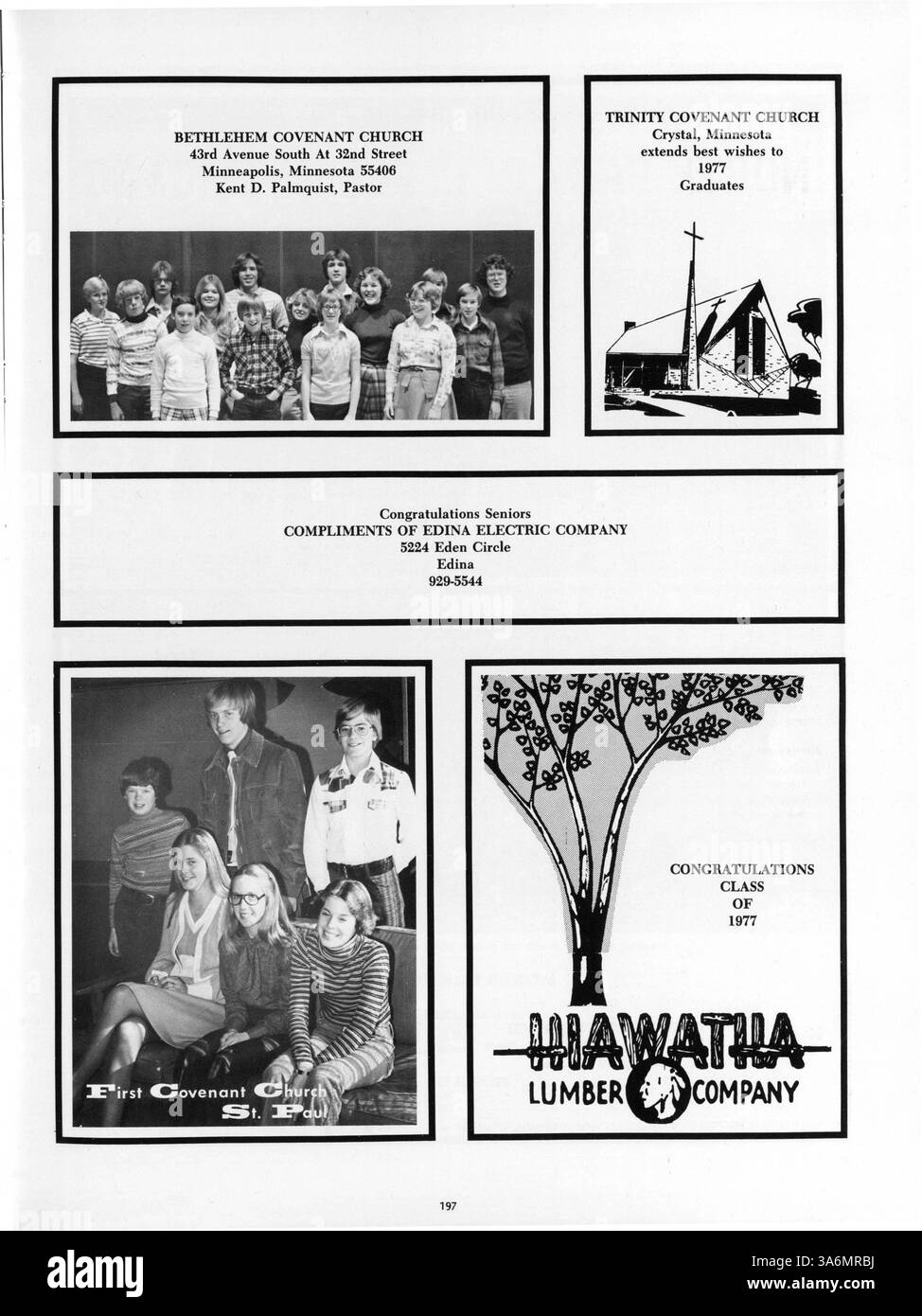 L'annuaire 1977 'Antler' de l'Académie Minnehaha documente l'année scolaire 1976-1977 avec une couverture des activités des étudiants et des enseignants, des équipes sportives, des clubs et des événements scolaires. Banque D'Images