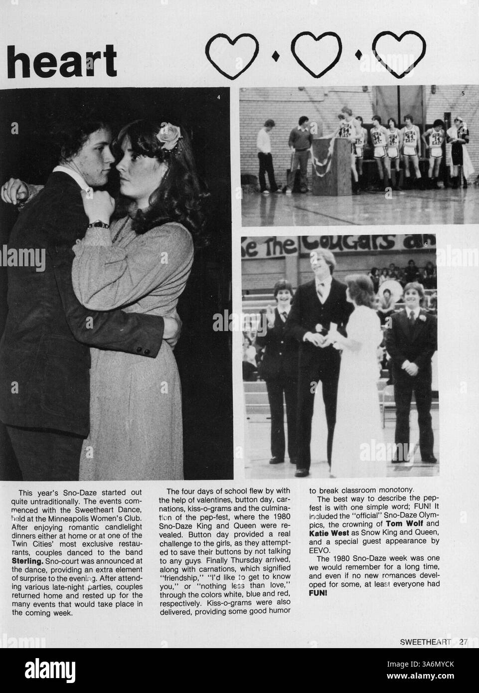 Whigrean 80, l'annuaire Edina East High pour 1980, documente les réalisations des étudiants, des professeurs, de l'athlétisme et des événements sociaux de l'année scolaire 1979-1980. Banque D'Images