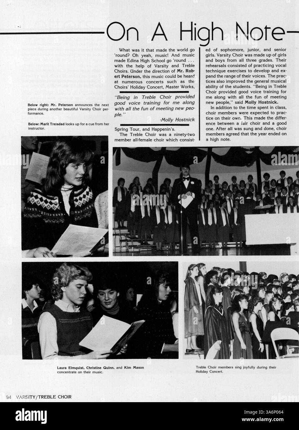 L'annuaire Windigo 1983 de l'Edina High School offre un aperçu complet de la vie étudiante, de l'athlétisme, des activités du club et des faits saillants académiques de l'année scolaire 1982-1983-1998. Banque D'Images