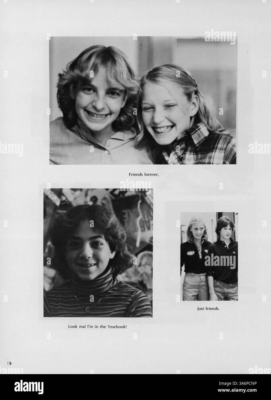 Cet annuaire de 1980 de Blake Middle School préserve les souvenirs de l'année scolaire 1979-1980 avec des portraits d'élèves et d'enseignants, d'événements sportifs et de clubs scolaires dans le comté de Hennepin. Banque D'Images